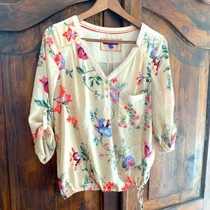SOLD - MEXX Satin Floral Blouse